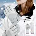 thumbnail image 5 of Guantes de esquí para nieve invierno clima frío esquís cálidos a prueba de viento, 5 of 5