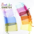 thumbnail image 2 of 50pcs/lot 5x7cm 7x9cm 9x12cm 10x15cm Drawstring Organza Bags Jewelry Packaging Bags Candy Wedding Bags Wholesale Gifts Pouches Mixed Color 7x9cm, 2 of 5