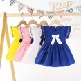 thumbnail image 1 of Big Bow Baby Dress Lovely Summer Infant Baby Girl Clothes Cute Dot Sleeveless Cotton Toddler Dresses Newborn Clothing Set2120 He Qiyong unisex, 1 of 1