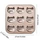 thumbnail image 3 of Juego de 9 bandejas antiadherentes de acero al carbono para hornear pasteles | Bandeja de acero inoxidable grueso apta para horno | Molde cuadrado de 26 cm en oro rosa | Utensilios para hornear, 3 of 6