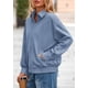 thumbnail image 5 of Abrigo PRETTYGARDEN Chaqueta Bomber Oversized de Ante Sintético Azul Polvoriento Talle S, 5 of 8