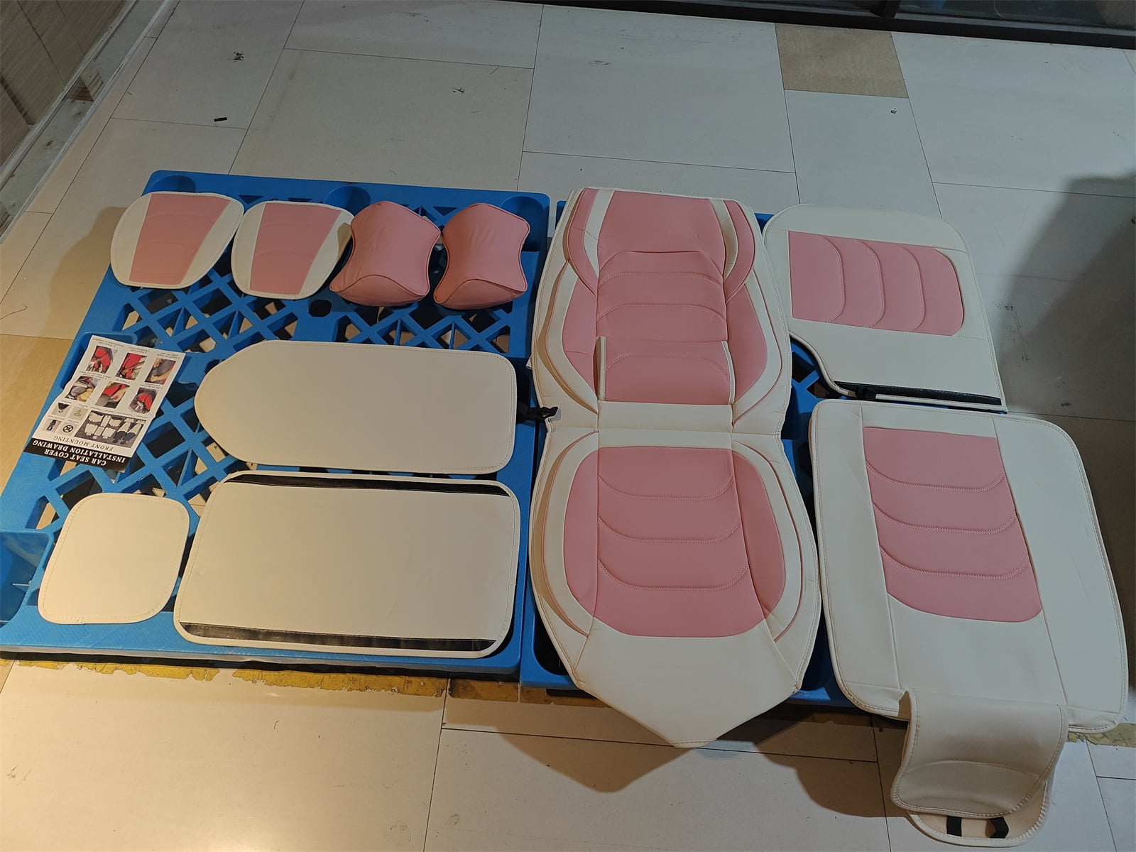 OTOEZ Universal Car Seat Cover, 5-Seat Full Set PU Leather, Front Rear Seat Protector, Waterproof Cushion Fit Most Honda Toyota Chevy Ford Nissan Vehicle Truck SUV