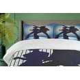 thumbnail image 4 of Ambesonne Retro Duvet Cover Sets, Couple Dance Floor Fun, 2-Queen, Blue Purple Black, 4 of 7