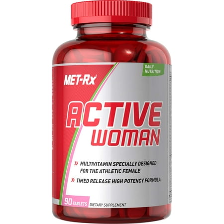 MET-Rx Active Woman Multivitamin Dietary Supplement Tablets, 90