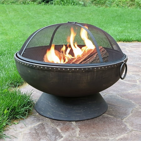 Sunnydaze Outdoor Fire Pit Bowl 30, Large Outdoor Fire Pit Bowl
