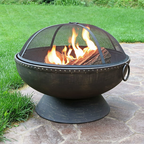 Sunnydaze Large Outdoor Fire Pit Bowl, Replacement Fire Pit Bowl
