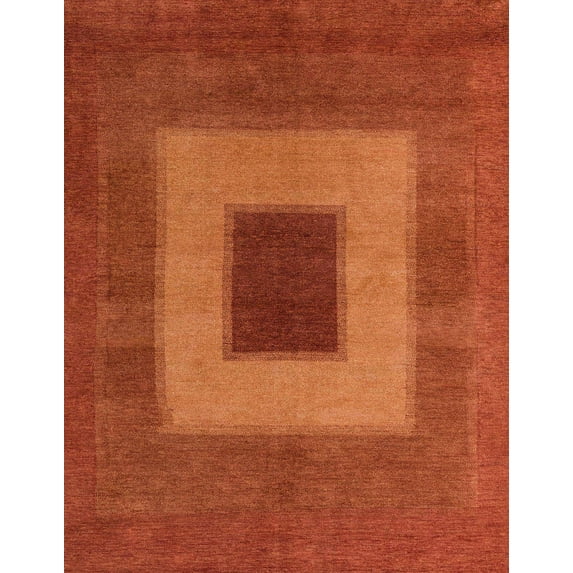 Ahgly Company Indoor Rectangle Abstract Red Abstract Area Rugs, 5' x 8'