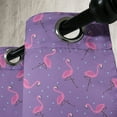 thumbnail image 3 of Ambesonne Flamingo Grommet Curtain, Dots Birds Girls, 50" x 72", Violet Pink Pale Blue, 3 of 6