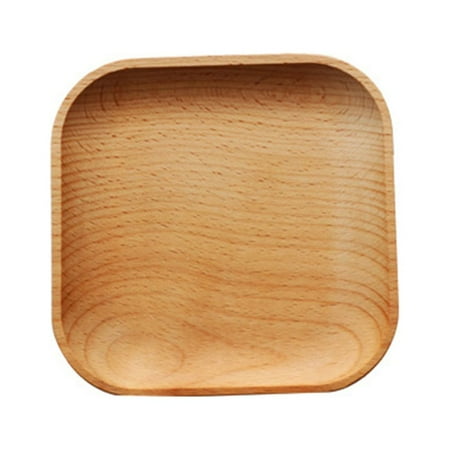 

Square Beach Wooden Plate Dish Plate Japanese Style Drinkware Holding Tray Kitchen Supplies for Dessert Snacks Jewelry Nuts