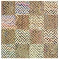 thumbnail image 2 of SAFAVIEH Nantucket Darina Checkered Zigzags Area Rug, Beige/Brown, 4' x 4' Square, 2 of 7