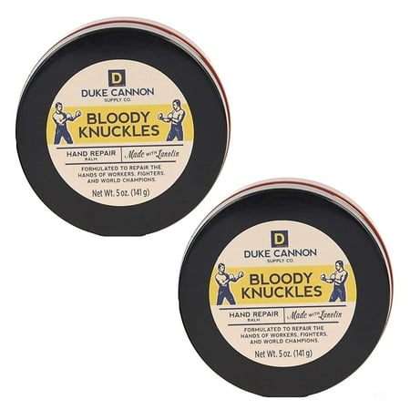 Duke Cannon Supply Co. Bloody Knuckles Hand Repair Balm, Net Wt. 5oz 2 Pack / Unscented, Paraben-Free