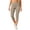 Khaki, variant on Wensltd Women's Capri Length Yoga Pants Solid Soft Stretchy High Waist Side Pocket Daily Pants