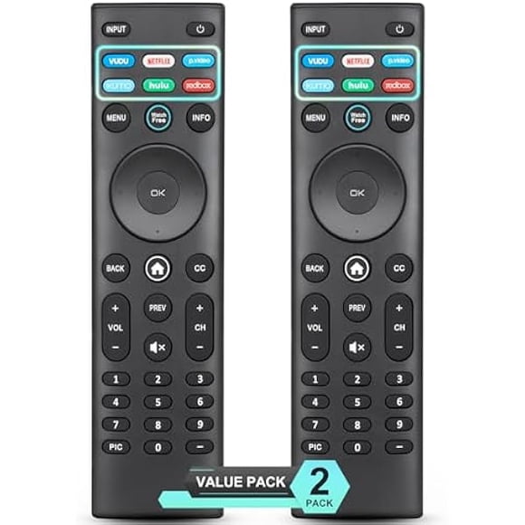 ccwmincc pour Télécommande de Téléviseur Intelligent VIZIO de Remplacement, Universel pour Télécommande VIZIO XRT140 [Lot de 2]