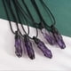 thumbnail image 3 of Black Obsidian Healing Crystal Points Necklace Adjustable Rope Wrapped Braided Stone Pendant Necklace Handmade Gemstone Jewelry For Men Women, 3 of 5