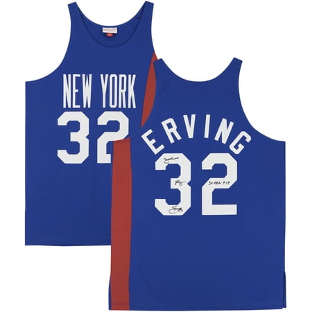 Julius Erving New York Nets Autographed Royal Blue Mitchell & Ness 1973-1974 Authentic Jersey with 3x ABA MVP Inscription - Fanatics Authentic Certified