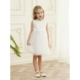 thumbnail image 3 of famuka Toddler Sequin Dress Little Girl Sleeveless Party Dress Summer Mesh Tulle Dress, 3 of 10