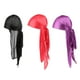 thumbnail image 2 of 3 piezas de gorro sedoso de cola larga con ondas, gorro pirata, bandana, gorro de quimioterapia Negro + Rojo + Morado, 2 of 5