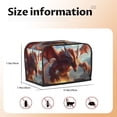 thumbnail image 5 of Pofeuu Ferocious Dragon Fury Print Universal Two Slice Toaster Cover,Dust Cover, Toaster Cover Bread Machine Cover Fits for Most Standard 2 Slice Toasters, 5 of 7
