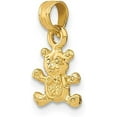 thumbnail image 4 of 14K Yellow Gold 3-D Mini Teddy Bear Charm - 11.8mm, 4 of 7