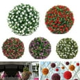 thumbnail image 2 of Bolas de flores de rosas artificiales, topiario, cesta colgante para jardín, planta resistente a los rayos UV, 2 of 4