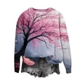 thumbnail image 2 of Workout Tops for Women Viikei Womens Clothes Plus Size,Sweatshirts for Women Loose Fit,Womens Shirts Crewneck Cute Tops Halloween Funny Ghost Print Trendy Tops Long Sleeve Sweatshirts Pink M, 2 of 4