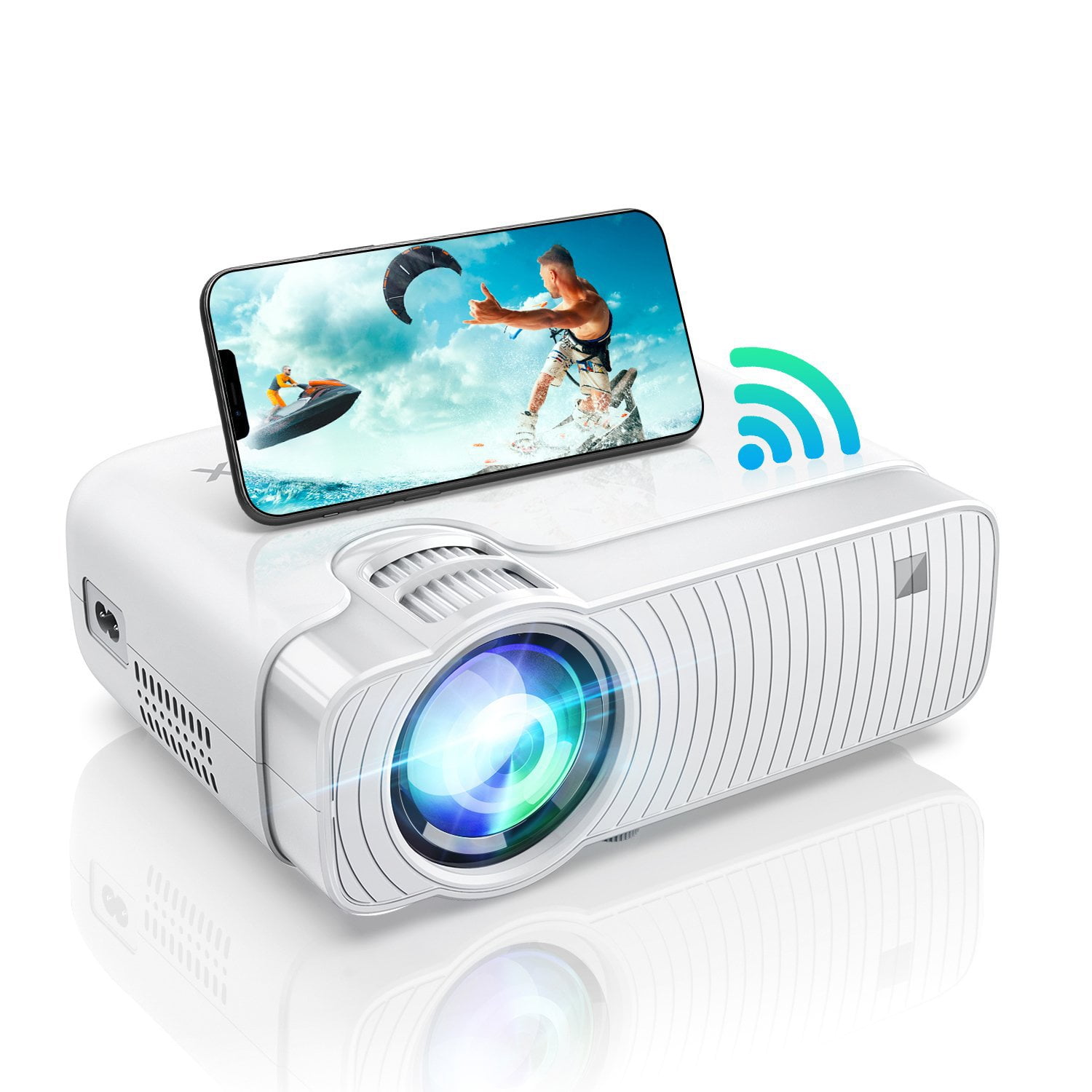 Abox GC357 Portable Projector, WiFi Mini 720P Outdoor Home Theater  Projectors, 100
