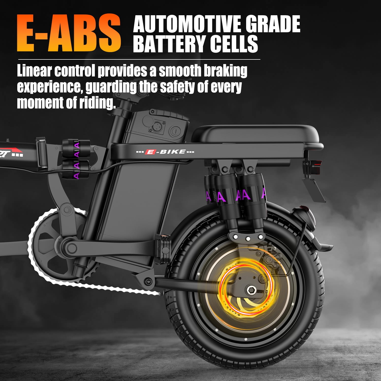ASKGO14" Electric Folding Bike , 750W Peak Electric Bike for Adults , 25MPH, 30-45 Miles Range, E-Bike with Dual Brake & Multi Suspension, Portable Electric Mini Bike
