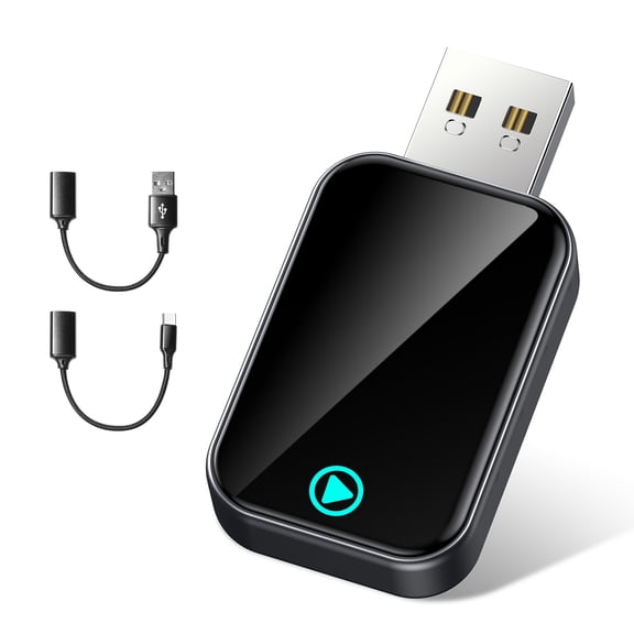Mini Wireless CarPlay Adapter for iPhone - Convert Wired to Wireless CarPlay, Plug and Play, Supports USB and Type-C, Compatible with iPhone iOS 10  & 2016  Cars (Black)