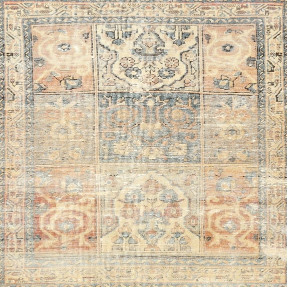Ahgly Company Machine Washable Indoor Square Traditional Gold Area Rugs, 10' Square