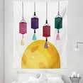 thumbnail image 1 of Moon Tapestry, Traditional Celebration of the Lunar Phases Lanterns Asia Culture Illustration, Fabric Wall Hanging Decor for Bedroom Living Room Dorm, 5 Sizes, White Multicolor, by Ambesonne, 1 of 1