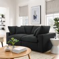 thumbnail image 1 of Modway Commix 2 Piece Down Filled Overstuffed Sectional Sofa Set in Black, 1 of 10