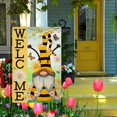 thumbnail image 2 of Rdsfhsp Spring Summer Gnome Garden Flag 12x18 Vertical Double Sided Welcome Daisy Floral Bee Farmhouse Holiday Outside Decorations Linen Yard Flag, 2 of 5