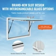 thumbnail image 6 of KFFKFF Concession Window, 36"x24" Aluminum Alloy Food Truck Service Window,  up to 85 Degrees, Equipped with Awning Door & Drag Hook, Suitable for Food Trucks and Concession Trailers, 6 of 9