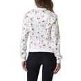 thumbnail image 3 of CHAQUETA BOMBER PARA MUJER INSPIRE CHIC, AJUSTADA, LIGERA, CON CREMALLERA, M Blanca Roja, 3 of 6
