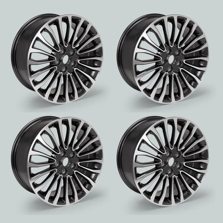 4-Pack 18 Inch Rim Replacement 18" X 8" Charcoal Alloy Wheel Rims for 2017 2018 Ford Fusion