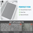thumbnail image 3 of GPED BathTub Mat, Non-Slip Bath Mat, Machine Washable Shower Mat for Bathtub Floor Liner Mats with Suction Cups and Drain Holes, Clean and Soft on Feet, 34x22 Inch for Bathroom Floor, Gray, 3 of 6