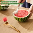 thumbnail image 2 of 2-In-1 Stainless Steel Fruit Fork Cutter Watermelon Slicer Tool Watermelon Windmill Cutter for Home Party Camping Kitchen Gadget, 2 of 7