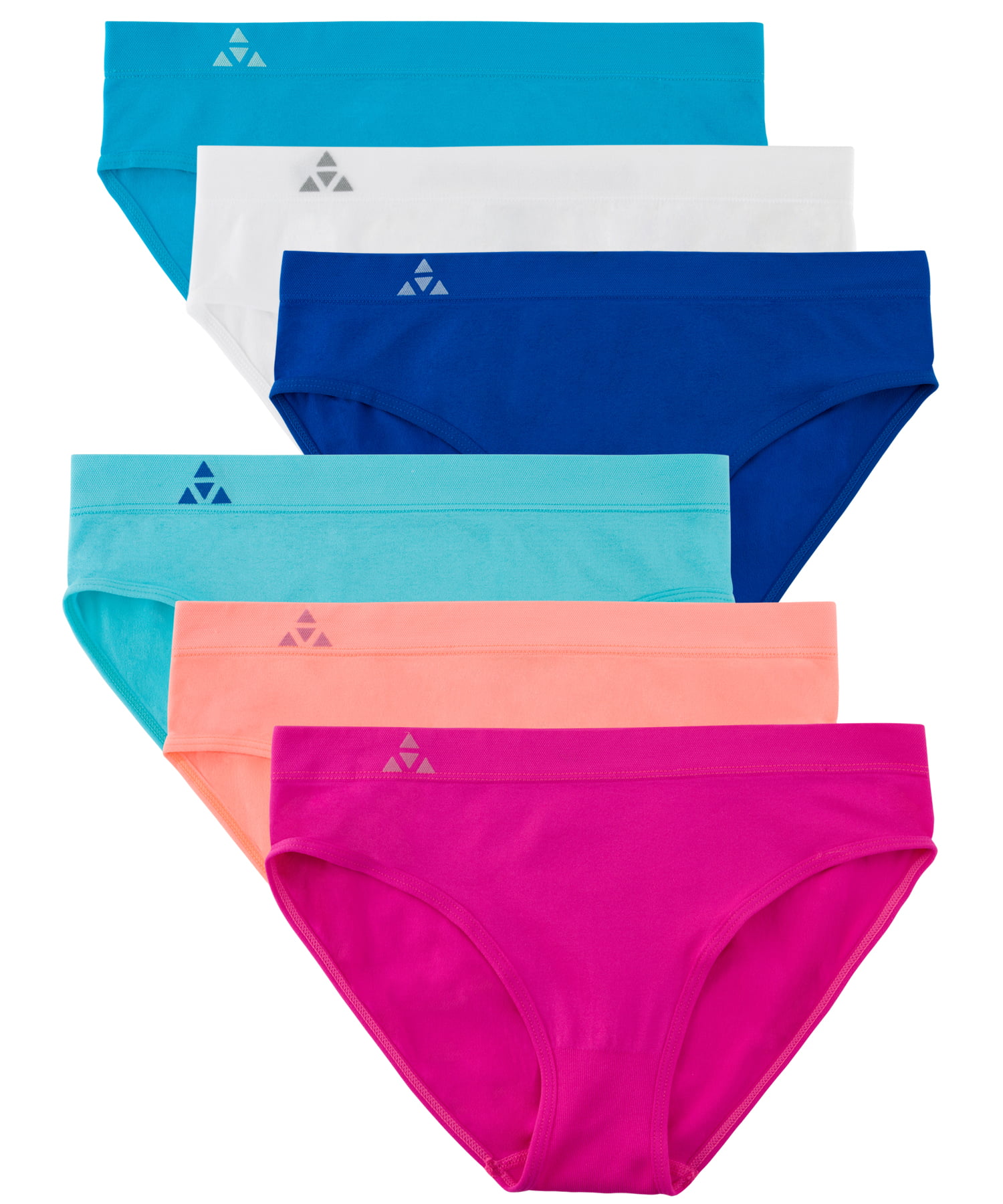 Balanced Tech Womens 6-Pack Quick Dry Breathable Seamless Thong Panties Underwear 