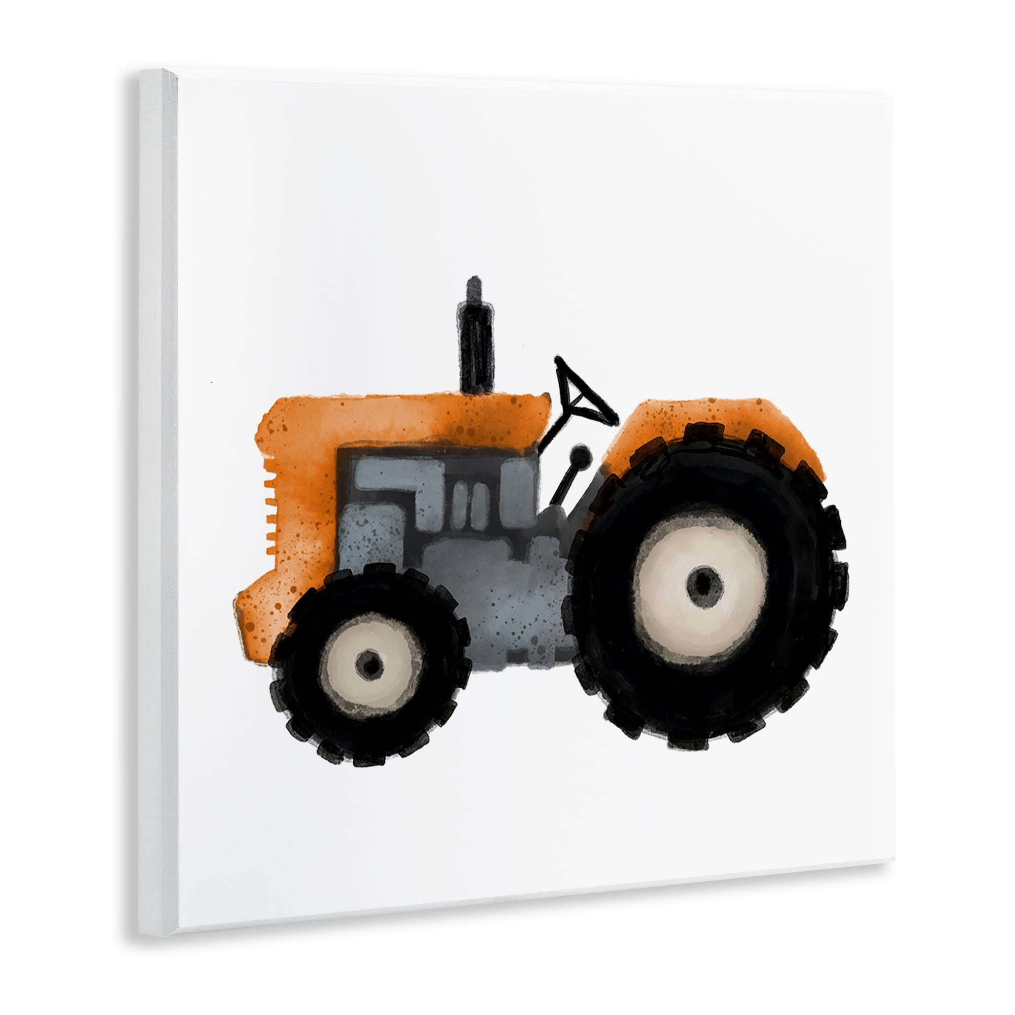 Stupell Industries Farm Tractor Vehicle Transportation Painting Unframed Art Print Wall Art, 12 x 12