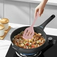 thumbnail image 4 of Nonstick Silicone Spatula with Heat-Resistant Coating, Flexible Leak-Proof Cooking Utensil with Drain Holes & Hanger, Dishwasher Safe Kitchen Tool (12 Inch), 4 of 5