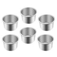 thumbnail image 4 of 6pcs Mini Cake Pan Aluminum Alloy Round Cake Pan With Removable Bottom Cake Bake Molds, 4 of 8