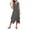 Gray, variant on Admvng Womens Dress V Neck Sleeveless Asymmetrical Hem Summer Comfy Dress