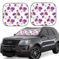 thumbnail image 1 of JUNZAN Orchids Flowers Pattern Car Windshield Sun Shade | Reflective Sunshade | Foldable 2-Piece Sun Shield Protect Your Car | Fits Sedans, SUVs, Hatchbacks-Small, 1 of 6