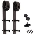 thumbnail image 6 of Coast Sequoia 60 in x 84 in S Series DIY Knotty Wood Double Sliding Barn Door With Hardware Kit (Dark Walnut), 6 of 6