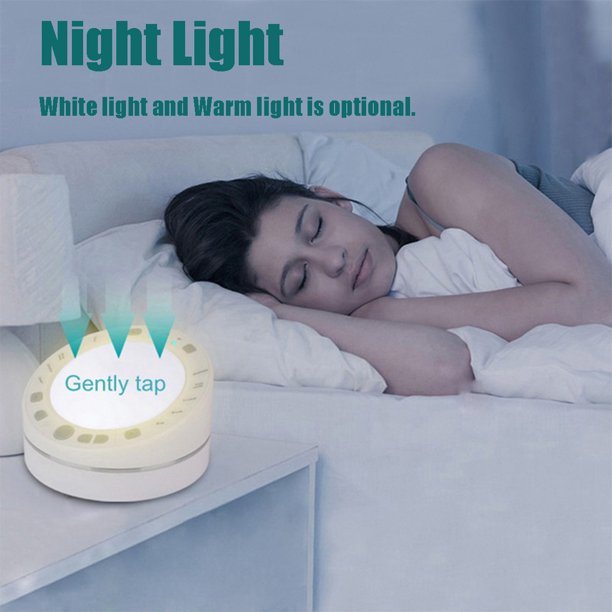 Portable Timing Sleep Therapy White Noise Sound Machine Night Light for Home, Office, Baby