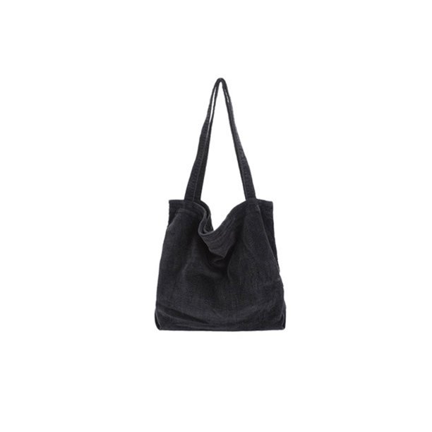 Qarigey Bolso de hombro para mujer, bolso de mano reutilizable de pana para compras, bolso sencillo Bolsas de mensajero y de hombro Schwarz Qarigey AP010441-03