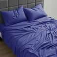 thumbnail image 6 of Nestl Sheets Set, 1800 Series Deep Pocket 4 Piece, Luxury Soft Microfiber RV Short Queen Sheets Set, Royal Blue Royal Blue, 6 of 7