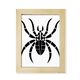 thumbnail image 1 of Insecto araña Negro Telaraña ilustración Escritorio de madera Arte Pintura 6x8 pulgadas marco de foto foto, 1 of 4