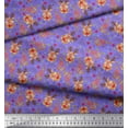 thumbnail image 2 of Soimoi Purple polyester Crepe Fabric Christmas Theme Party Print Fabric by Yard 42 Inch Wide, 2 of 3