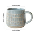 thumbnail image 3 of Rustic Coffee Mug, 18oz Ceramic Coffee Cup with Handle, Vintage Striped Stoneware Coffee Mugs for Latte, Cappuccino & Dishwasher Safe for Office/Home/Kitchen, 3 of 5